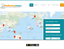 Tablet Screenshot of meditationfinder.com